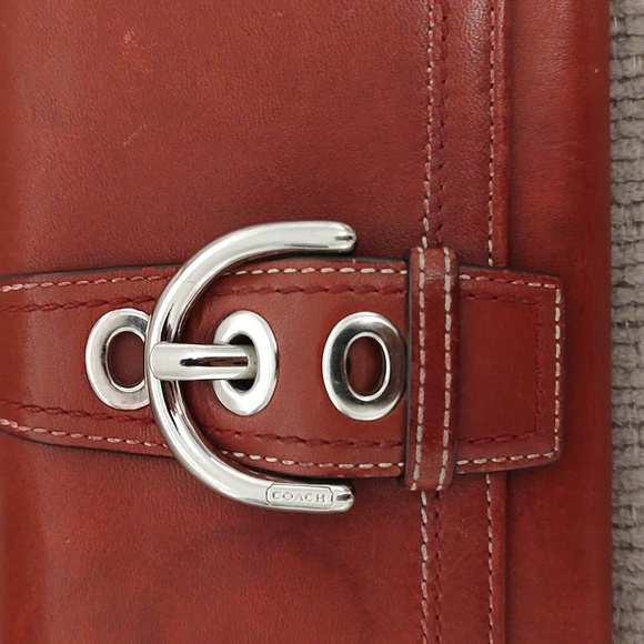Red Leather Coach Wallet - Picture 2 of 5